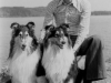 Maja (till vänster) och Liza med Alf, 1976